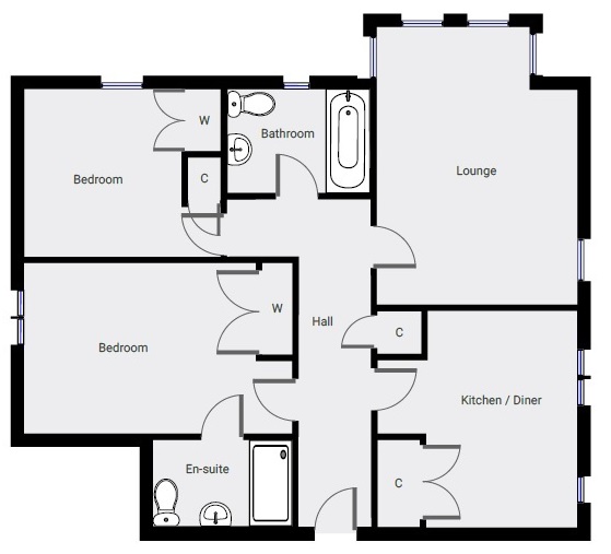 Floor plan of property